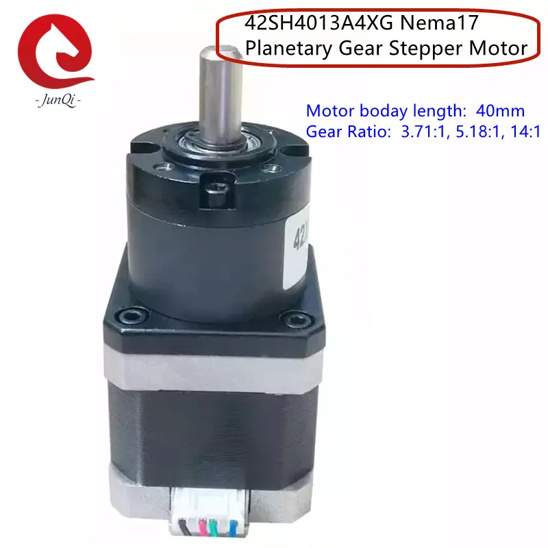 40mm body length with3.71~14:1 ratio NEMA17 planetary gear stepping motor, 42BYG stepper motor with gearbox