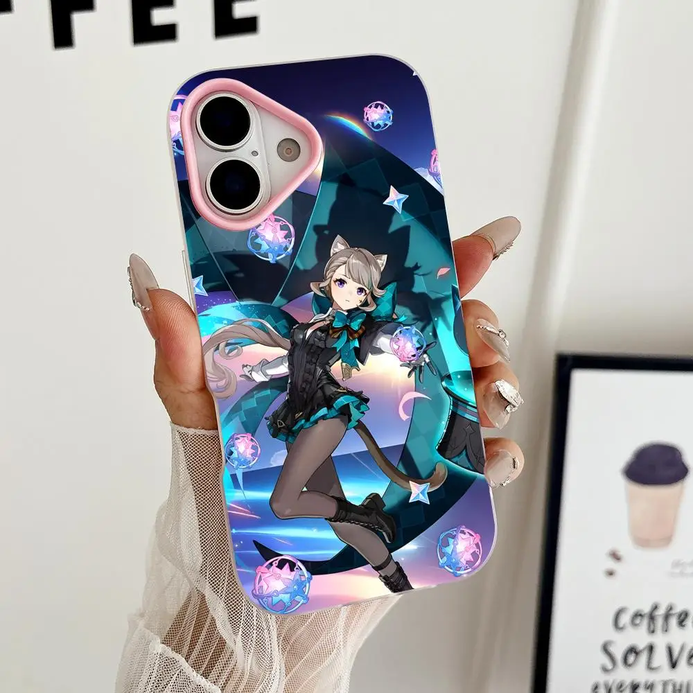 

Game GI Lynette Jelly Double layer Pink Mobile Phone Case for iPhone 17 16 15 14 13 12 11 Air Pro Max Plus Protective