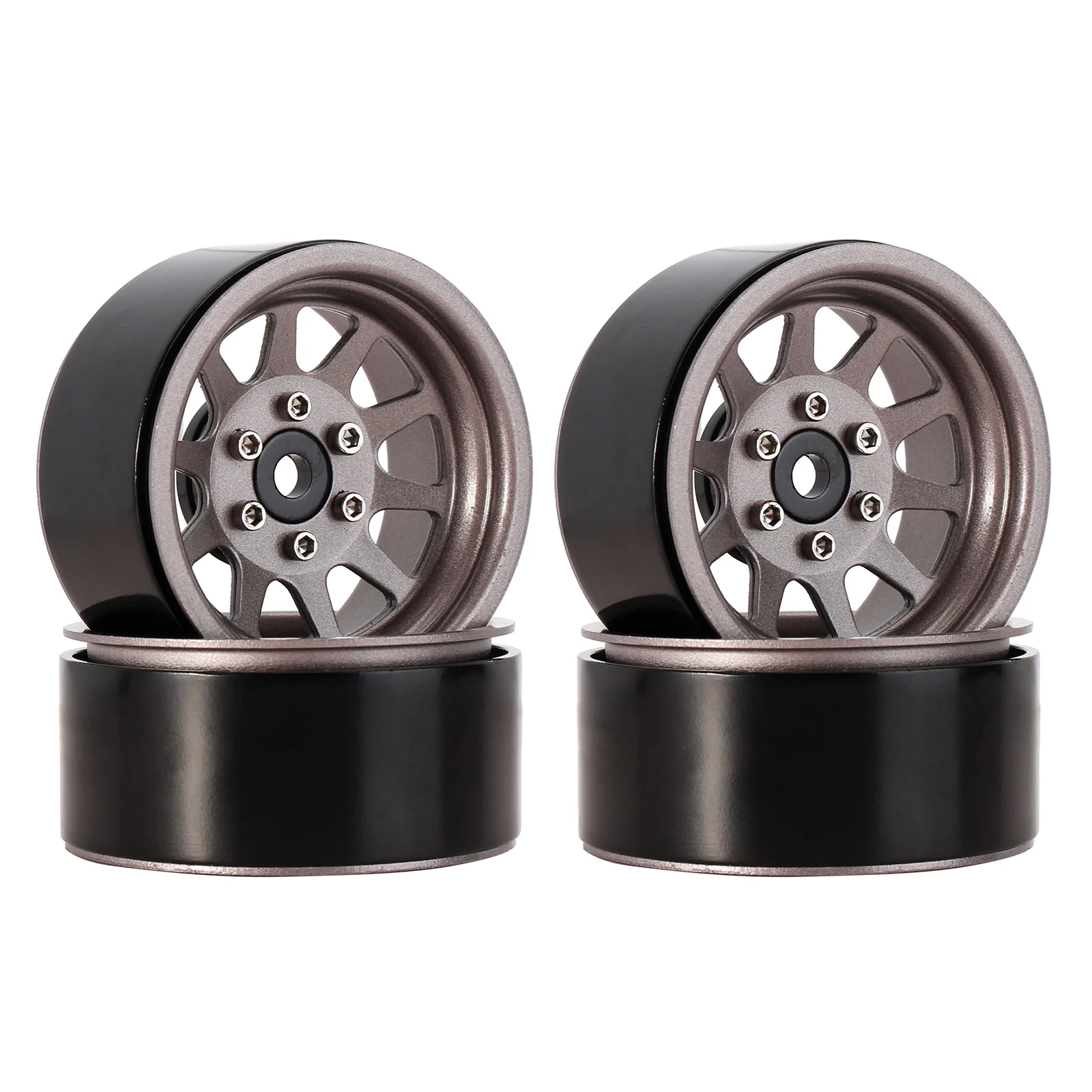 INJORA – Jante Beadlock 1.9 En Aluminium – Décalage -10mm – Pour SCX10, TRX4, VS4-10, Gen8 – RC Crawler 1/10