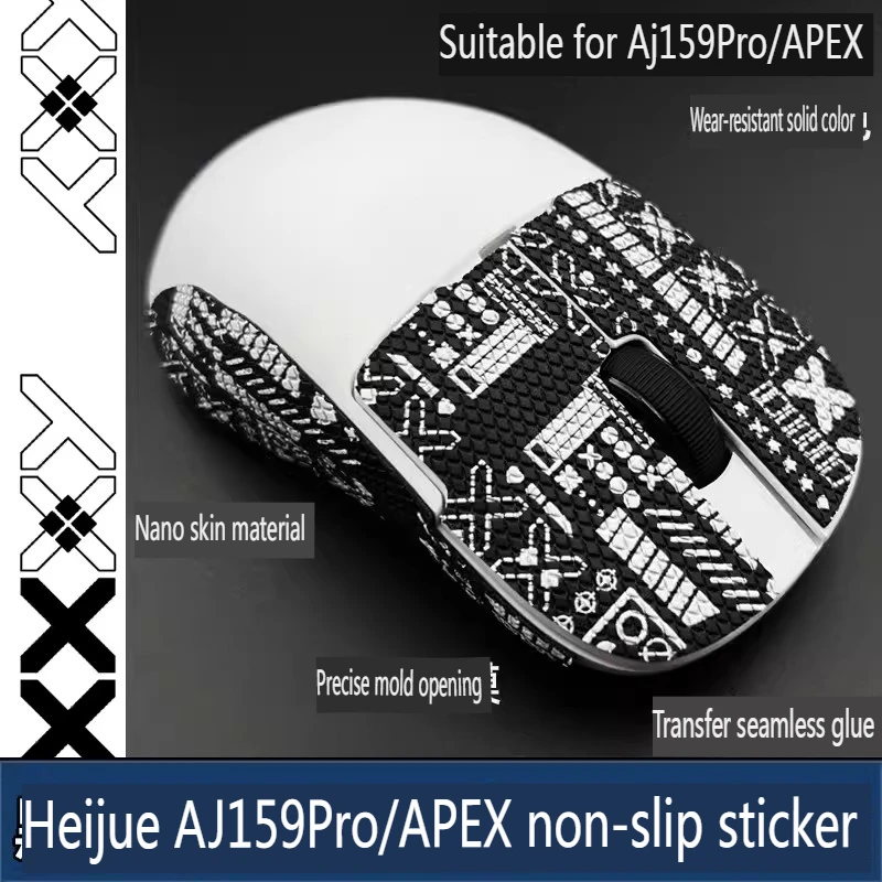 Stiker Anti selip Mouse, 1 Set stiker Mouse Anti selip untuk Ajazz AJ159/ AJ159 PRO/ AJ159 APEX Anti selip