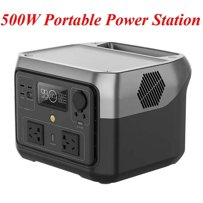 500W Portable Power Station 512Wh Long-life LiFePO4 Portable Power 220V solar generetor Outdoor Emergency Mobile Power Bank