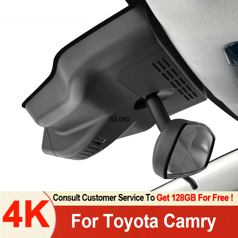 4K التوصيل والتشغيل WIFI داش كام 4K 2160P سيارة DVR OEM نمط مسجل فيديو لتويوتا كامري 9th XV80 / 8th Gen (XV70) 2021-2025