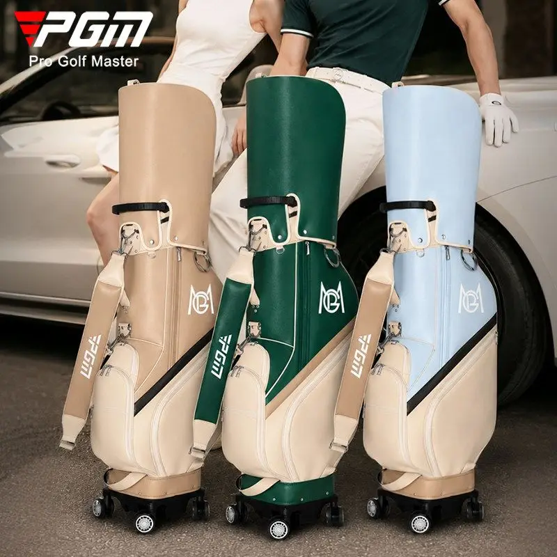 PGM New Golf Bag for Men and Women Korean Version Push-pull Universal Wheel Portable Travel Club Bag Golf Bag