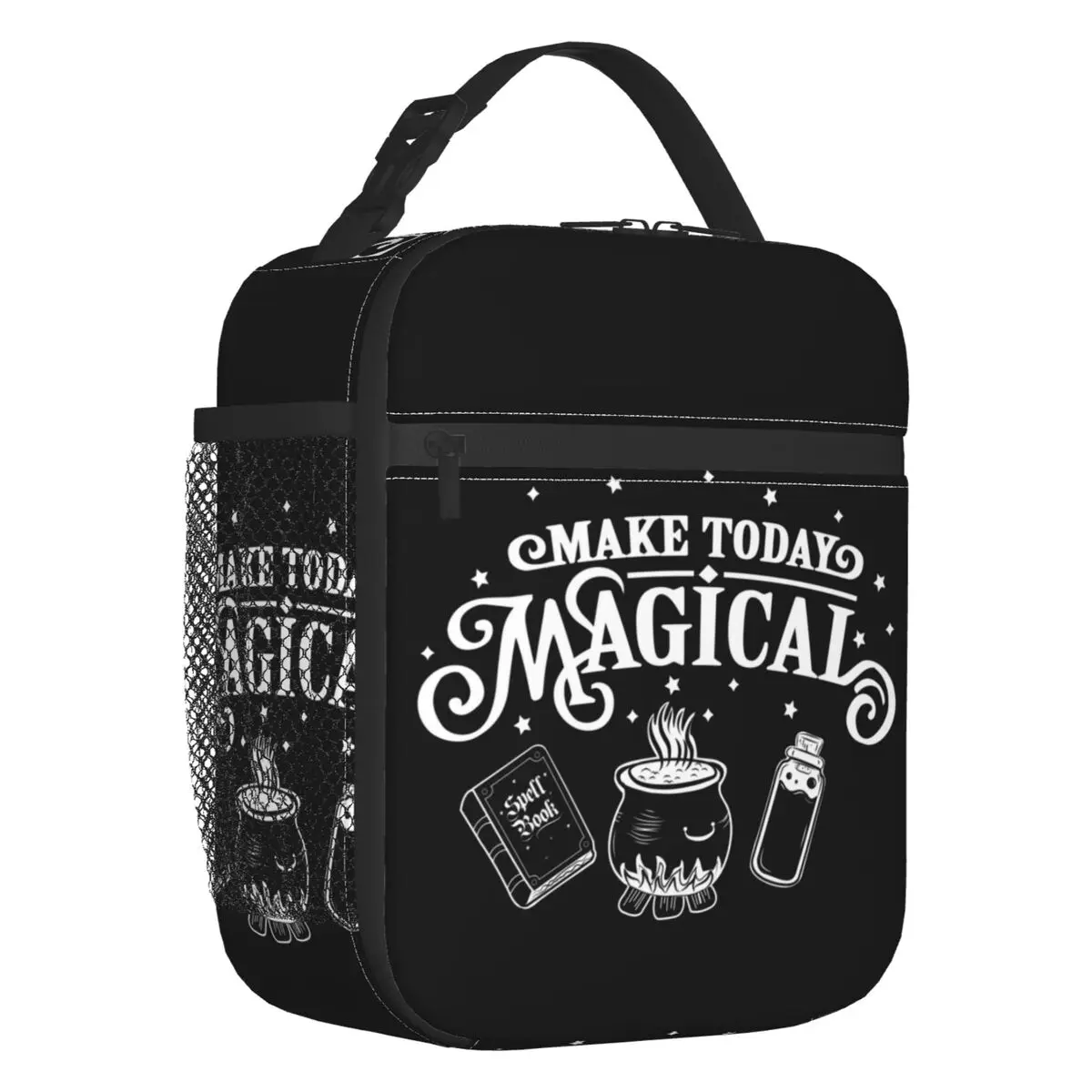 

Custom Make Today Magical Lunch Bag Men Women Cooler Warm Gothic Spooky Witch Insulated Lunch Box for Student School