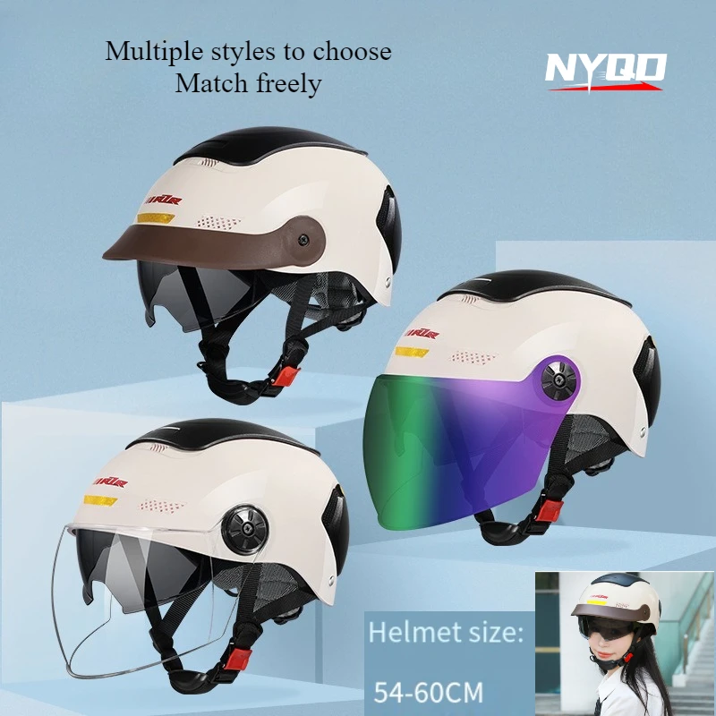 

Third Generation Zero Sense Ventilation Flashlight HelmetFor Electric CarMotorcycleNew Summer Light Half Helmet