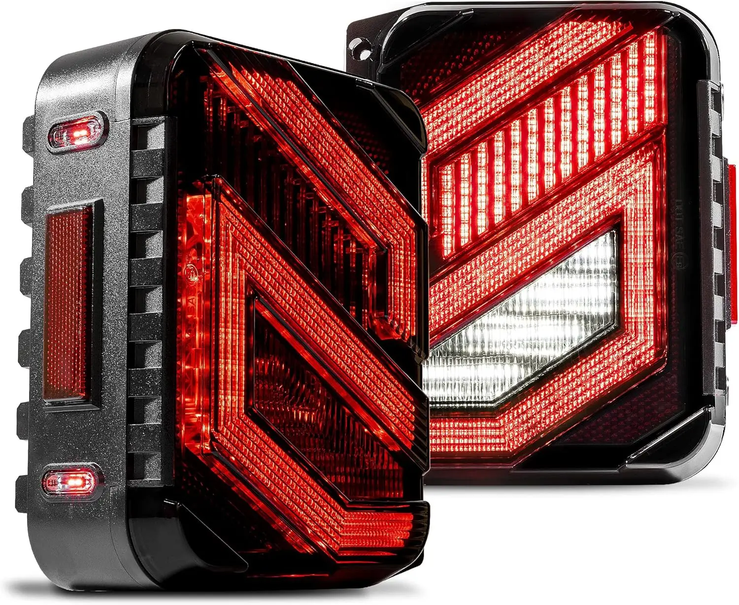 

TRUE MODS LED Tail Lights for 2007-2018 Jeep Wrangler JK, Z-Shape, Dark Smoked, DOT, Turn Signal & Reverse