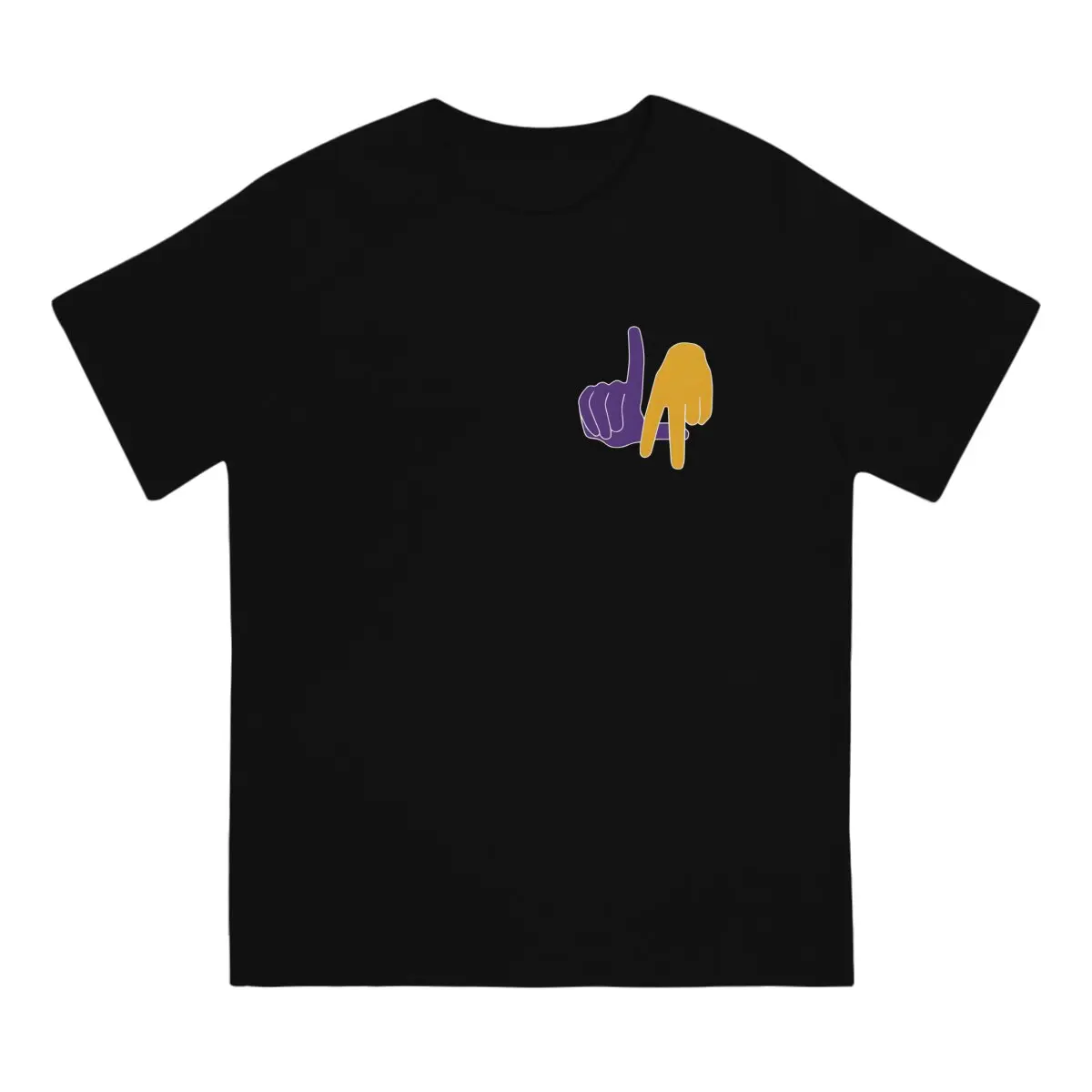 LA Lakers Hand Sign Sticker Hip Hop TShirt Finger La Leisure T Shirt Summer Stuff For Adult