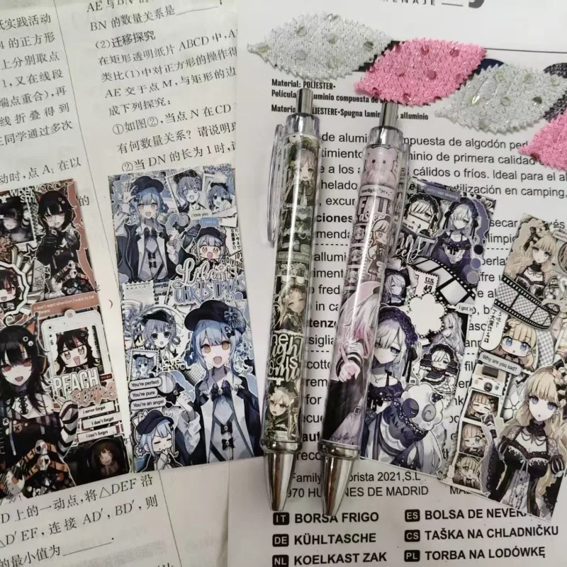 14pcs Game Magical Girl Witch Trial Anime 0.5mm Writing Pen Kawaii Cartoon Print Tachibana Sherry Natsume An-An Student Gift view 2