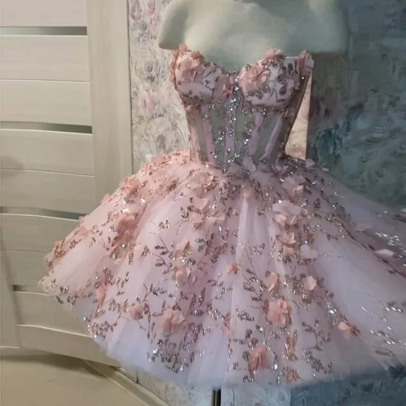 Floral Short Prom G…