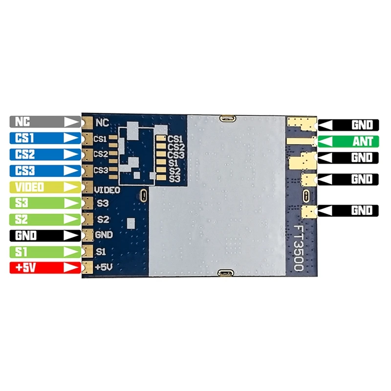 FT3500 3.3GHz VRX 64CH FPV Analog Wireless Video Receiver Module (3060MHz to 3500MHz)-DTB3
