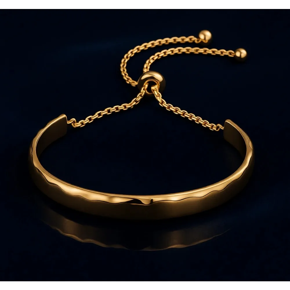 

Регулируемый браслет-слайдер Friendship Bolo для женщин в золотистых тонах