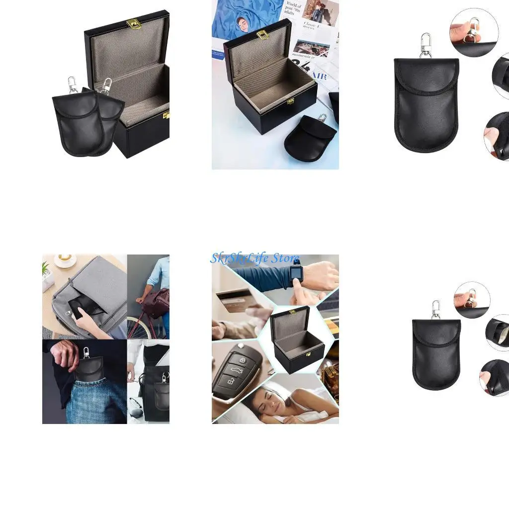 

E65E Car SignalJammer Blocker Bag Fashionable PU Material with Environmental Shielding Technology