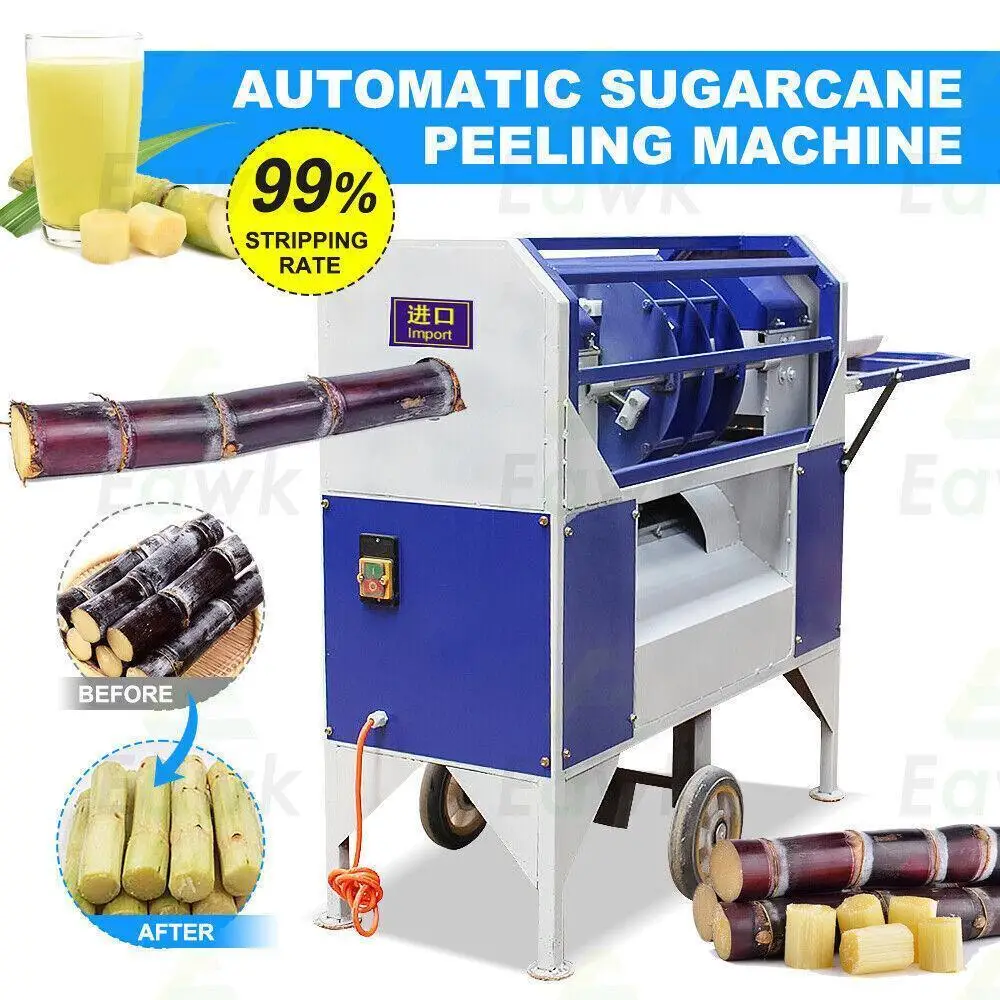 Electric Sugarcane Peeler Sugar Cane Processing Machine Automatic Peeling 500W