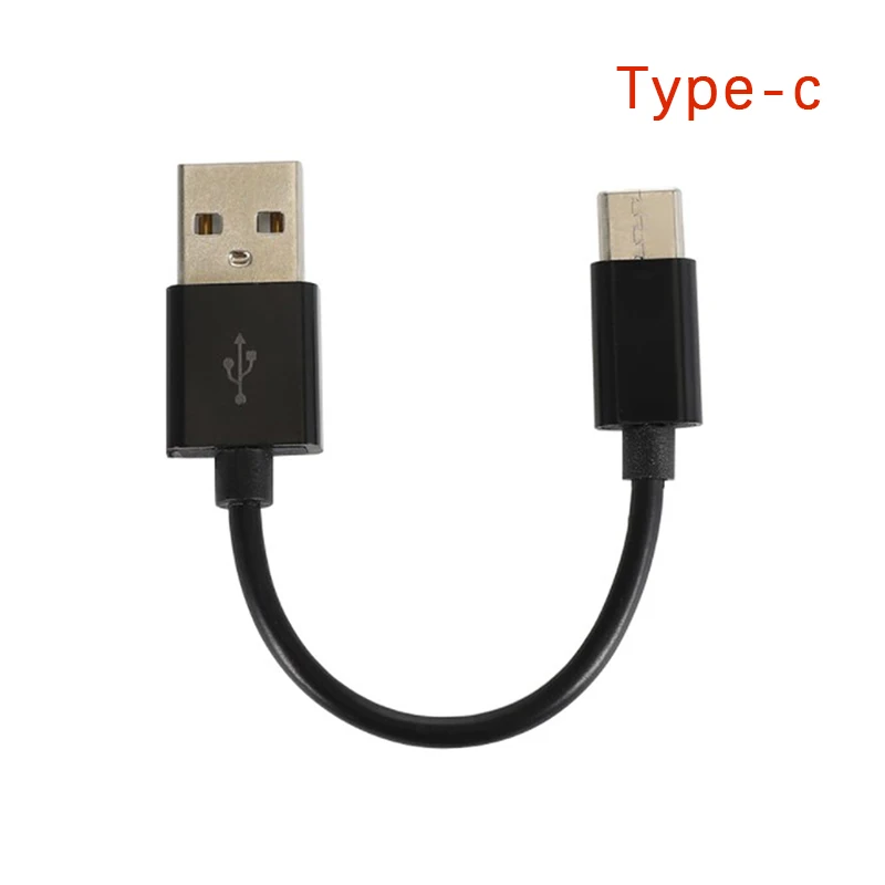 B*1PCS 10cm White/black Type C Micro USB Cable Short Fast Charging For Android Phone Sync Data Cord USB Adapter Wire