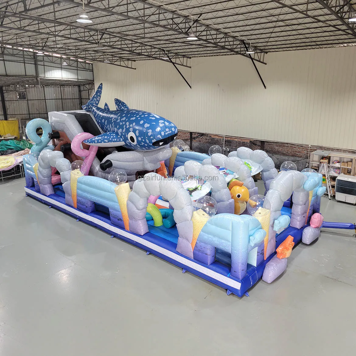 

Commercial Large Ocean Theme Inflatable Playground PVC Castle for Universal Kids Activities