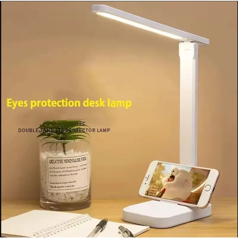 Lampe de Table pliable lampe de bureau Led 3 Type réglable en continu tactile chevet lecture Protection des yeux veilleuse USB rechargeable