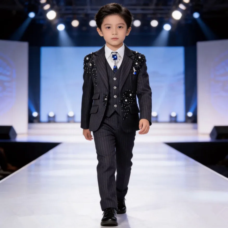 

6 шт. детские костюмы для свадьбы, дня рождения, костюм для фортепиано, пасхальный пиджак для мальчиков и девочек, комплекты блейзеров A4795