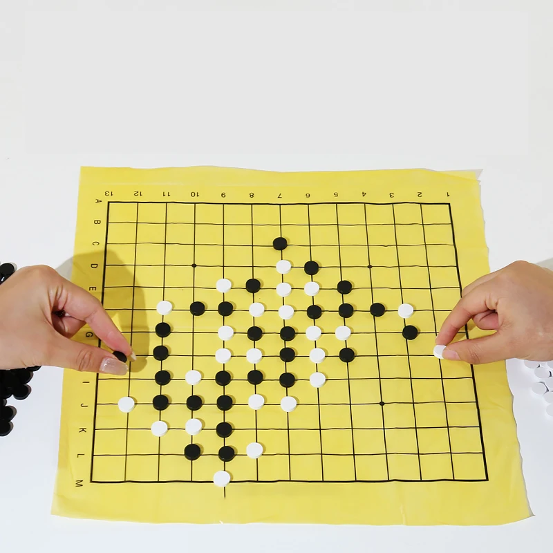 Gomoku Go Set – Plateau De Jeu Pliable En Bois – Stratégie Chinoise – Voyage – 32x30,5x2 Cm – Cadeau Classique