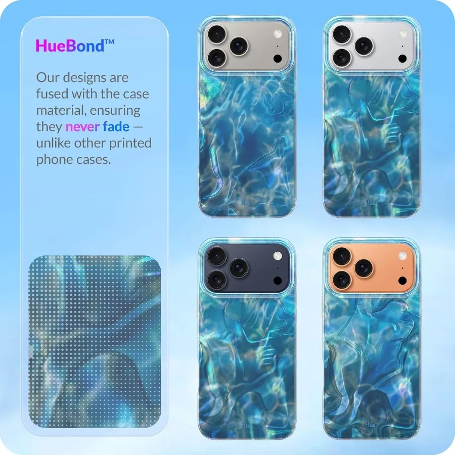 iPhone 17 Pro ケース - 海の波柄 耐衝撃スマホカバー 衝撃吸収バンパー付き