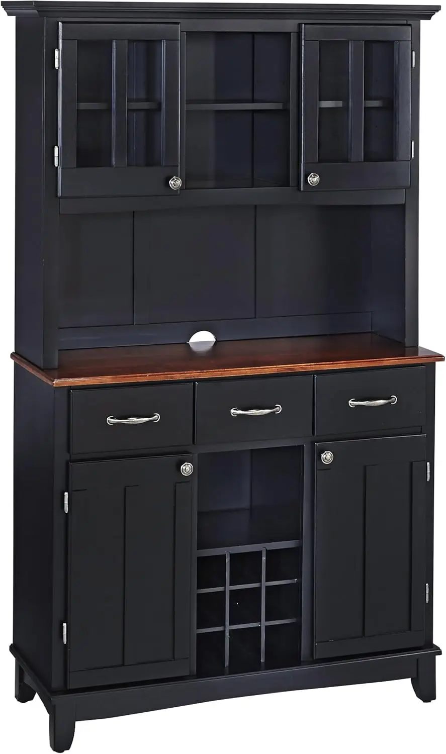 sideboards-buffets-credenzas, Server with Hutch, Black