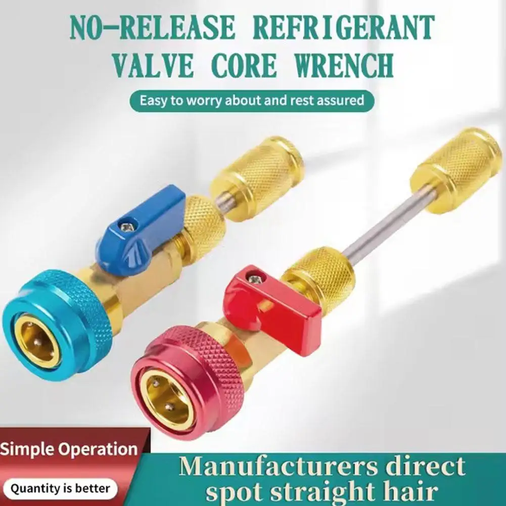 

Auto AC Valve Core Remover Installer Tool R134a R22 R410 Valve Core Remover Installer Tool Kit For Car Air Conditioning Sys Y8B2