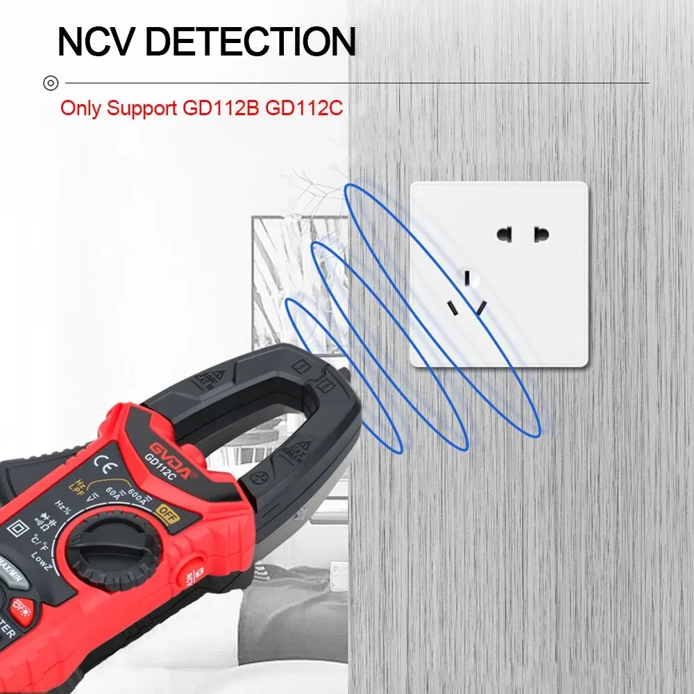 GVDA Pinza amperometrica digitale AC DC corrente NCV multimetro penza Amperimetrica True RMS capacità Ohm Hz Tester di tensione di temperatura