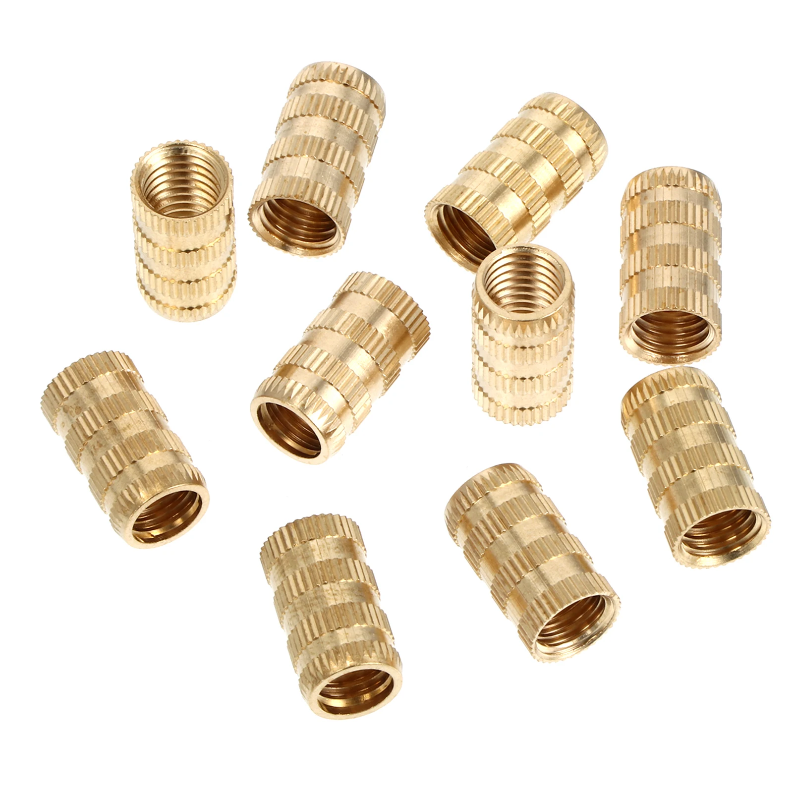 

10 Pcs M10x11.5x20 Pre Embedded Copper Nuts High Precision Deep Thread Compatible Screw Premium Brass Material Heat Tolerance 3D