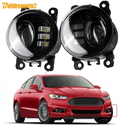 2 X 30W H11 Car Front Bumper LED Lens Fog Light Lamp DRL 3000LM For Ford Fusion Mondeo Sedan 2013 2014 2015 2016 (America Model)