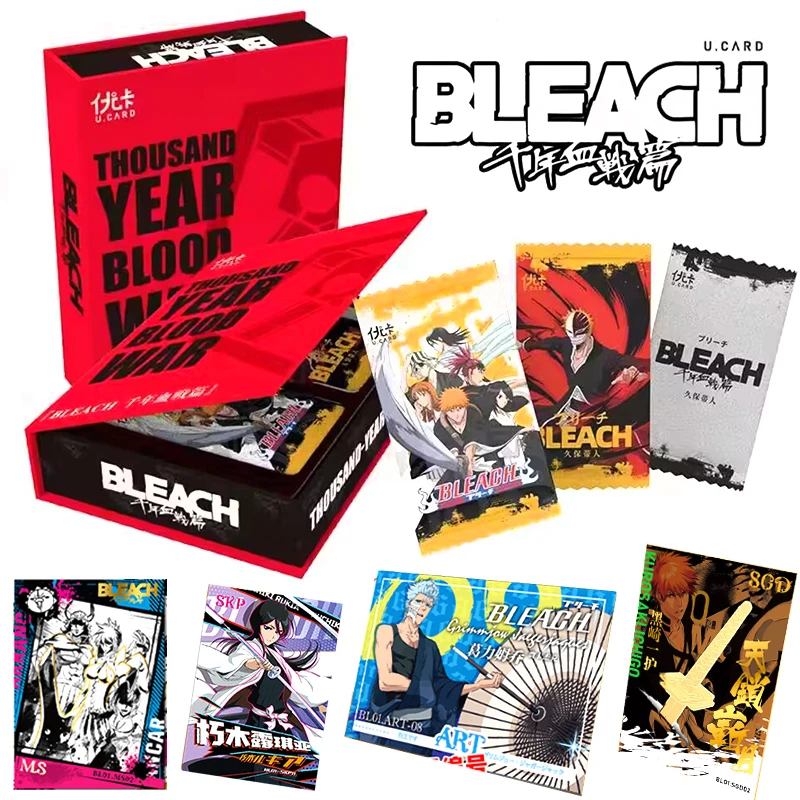 

BLEACH Thousand-Year Blood War Collection Cards Booster Box Anime Characters Limited Rare Pure Gold Cards Hobby Collectible