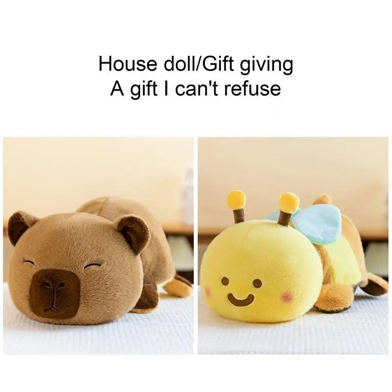 Capybara-peluche Reversible Ultra suave, peluche Kawaii, almohada realista