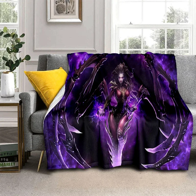 ثلاثية الأبعاد لعبة الرجعية StarCraft ألعاب بطانية ، لينة رمي بطانية للمنزل غرفة نوم أريكة تتحول لسرير نزهة السفر مكتب الراحة غطاء بطانية الاطفال