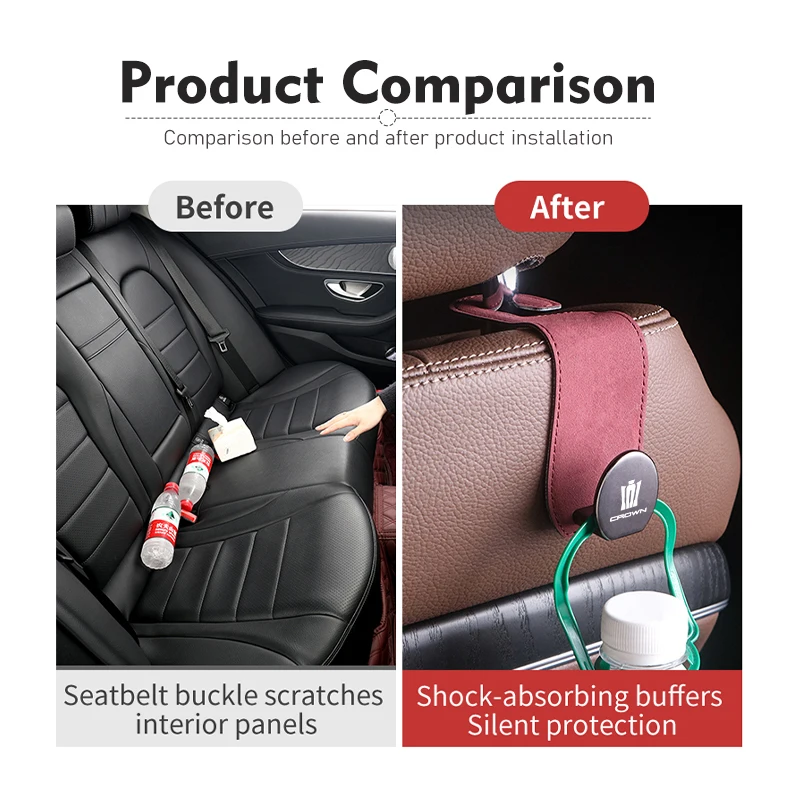 Car Seat Headrest Hook Storage Hanger Handbag Holder Bracket For Toyota Crown Yaris Corolla Prius Auris CHR Land Cruiser RAV4