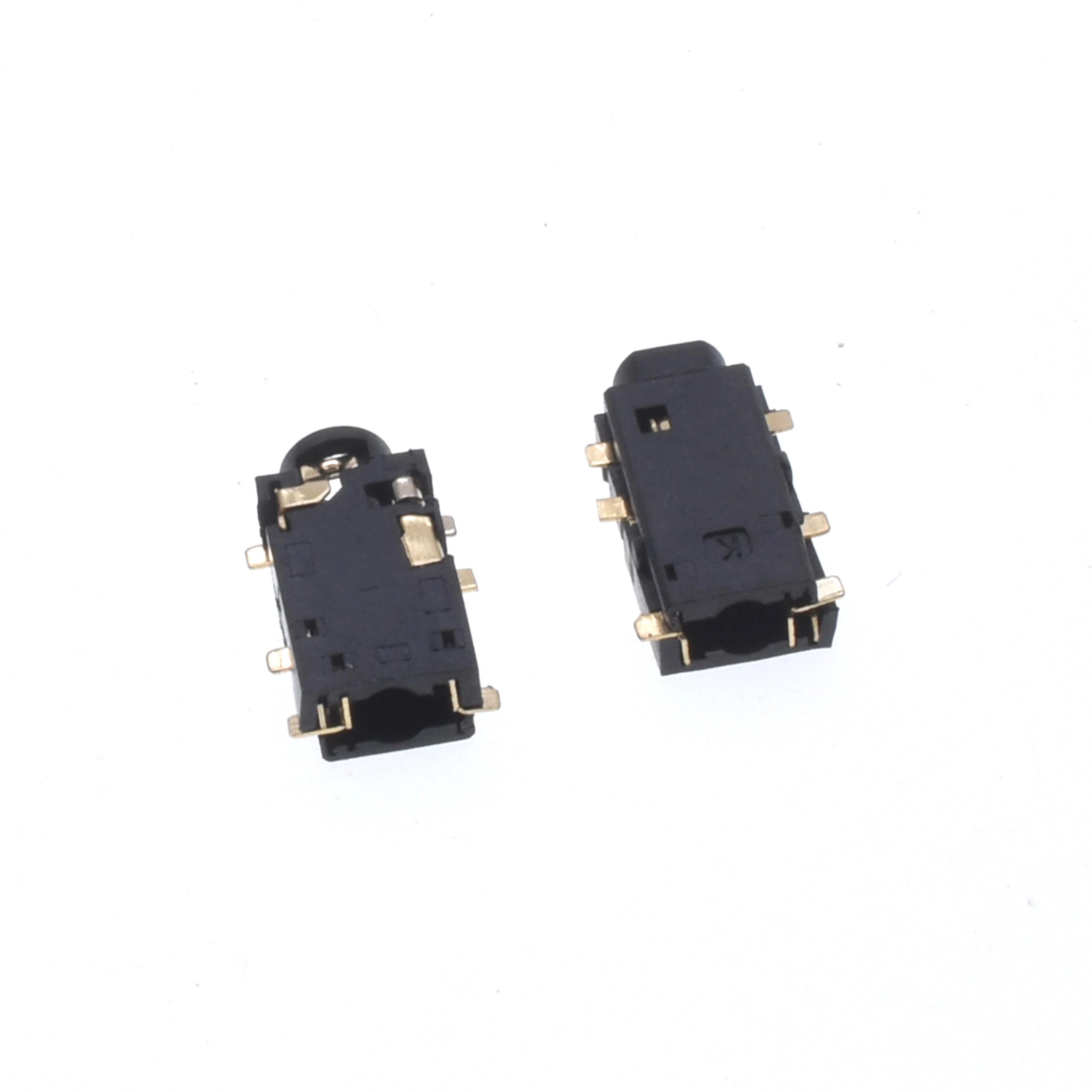10Pcs PJ-242 Mini black sink headphone socket 2.5mm aperture connector 6-pin patch mono audio accessory PJ258 female socket