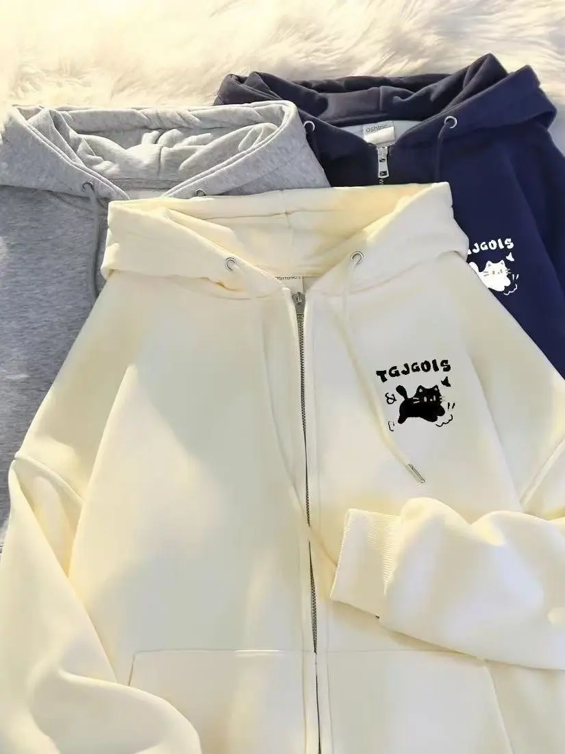 2025 nouveau coréen Sle sweat à capuche automne hiver Fce ample décontracté polyvalent américain Sle vêtements d'extérieur à la mode
