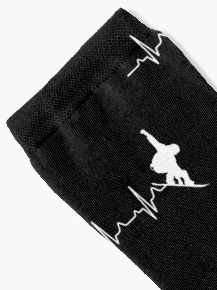 Cool Snowboarder Heartbeat Snowboarding Heart Beat Socks summer Soccer Luxury Woman Socks Men's