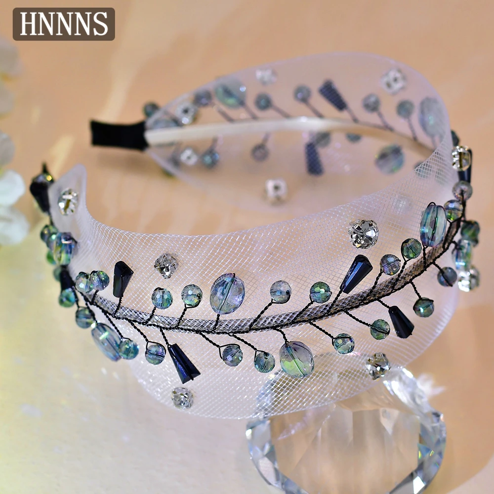 TOPQUEEN بسيط العروس الدانتيل حجر الراين الزفاف عقال اليدوية المألوف المرأة اليومية مأدبة تاريخ حزب أغطية الرأس YXA55