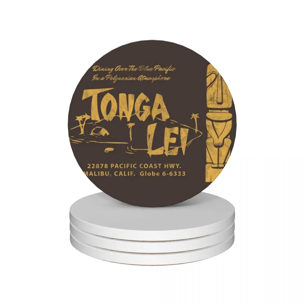 

Tonga Lei - Malibu, CA Ceramic Coasters (Set of 4) custom coffee Coasters