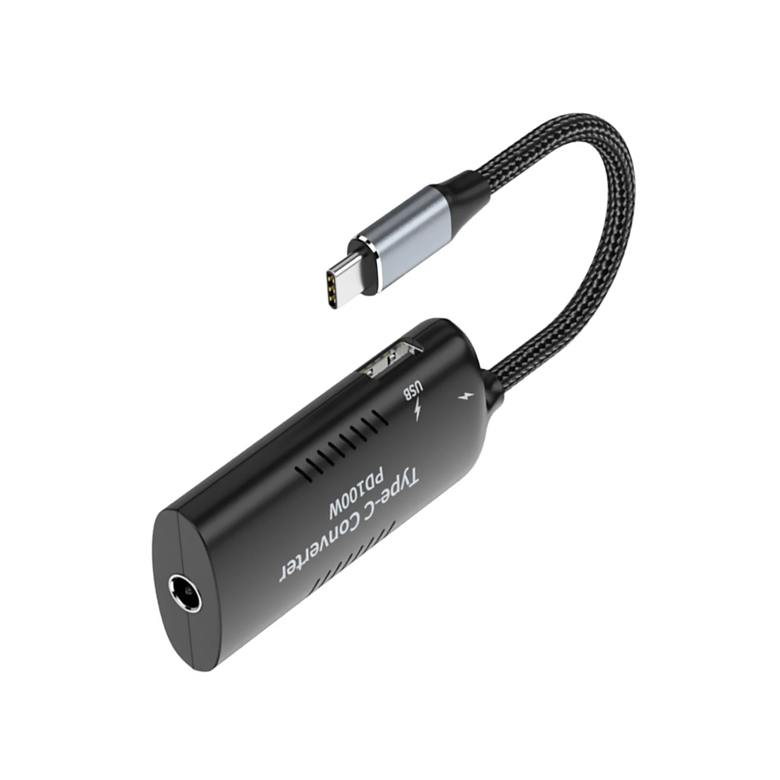 Conversor de Carregador DC para USB Tipo C, 100W, Cabo de Carregamento Rápido PD, Adaptador de Energia para Macbook, Lenovo, Laptop, Tablet, Telefone, Tipo C