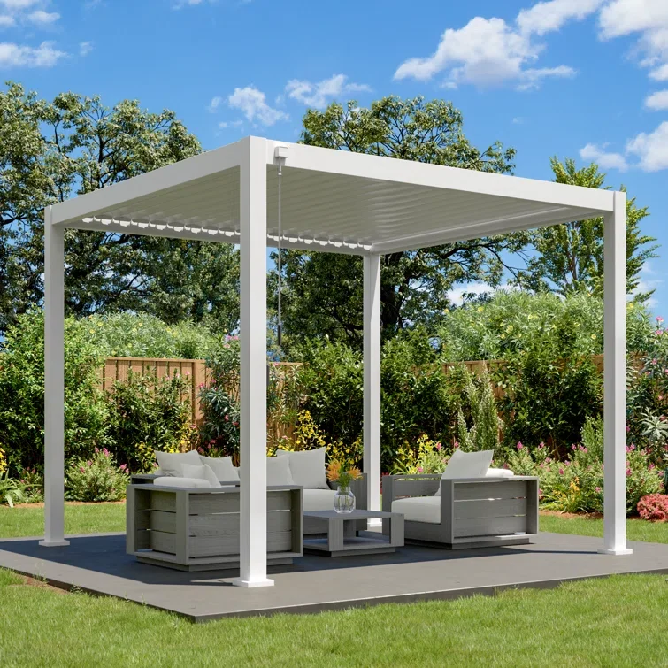 Household Outdoor Garden Aluminum Alloy Pergola Luxurious Easy To Install Pavilion Excellent Workmanship Customized Gazebo