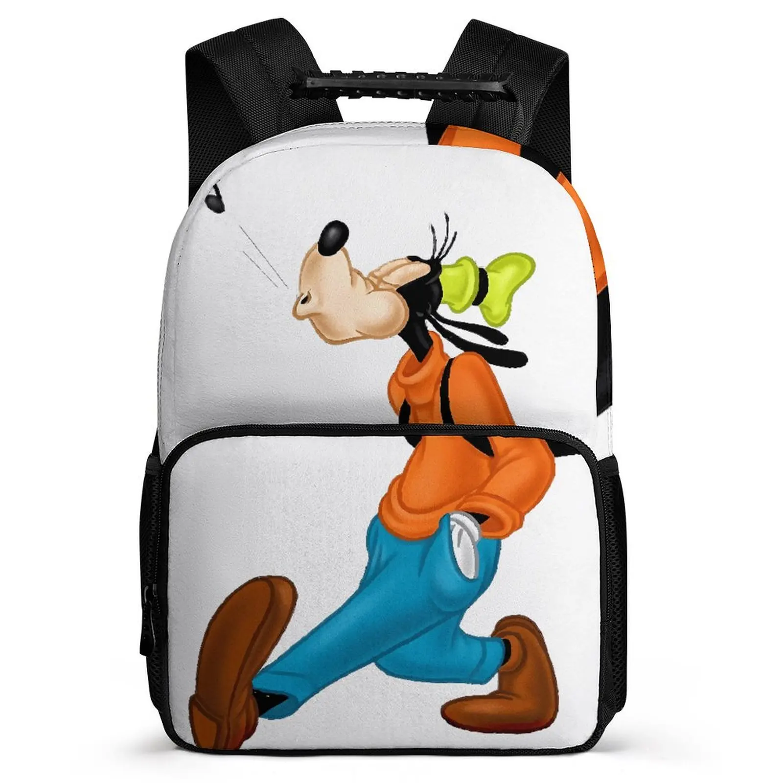 Fashion Disney Goofy Teen Student Girl Boy To School Knapsack 16 Inch Cartoon Backpack Women Rucksack