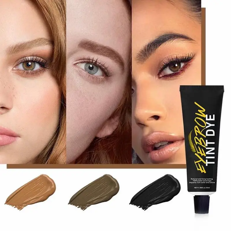 Eyebrow Tinting Kit Gentle Eyebrow Dye Long-Lasting Dye Eyebrow Cream Waterproof Mascara Enhancer 3d Natural Brow Color