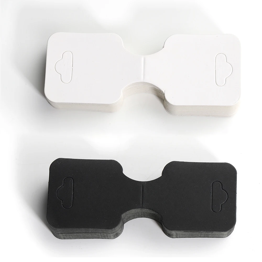 50 Stück 3,5 x 9 cm Kraftpapier-Schmuck-Displaykarten, Ohrringe, Halsketten, Vitrinenkarten, handgefertigte Schmuckverpackungen, hängende Displaykarten