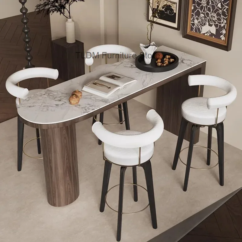 Soft Nordic High Luxury Bar Chairs Stools Modern Bancos Gold Designer Hairdressing Relaxing Vanity Bar De Bar Home Furniture