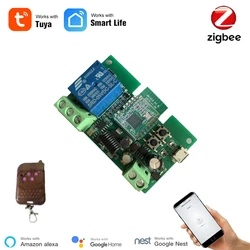 Tuya Zigbee Switch Module With RF433 Zigbee Inching Switch 5-32V DIY Switch Work with Alexa Smartthing Zigbee APP Remote Control