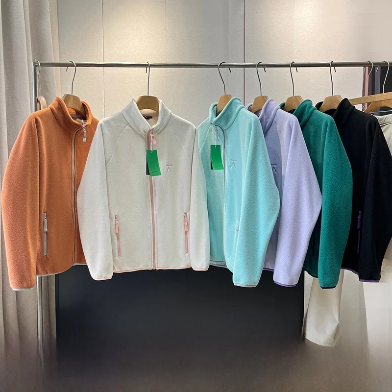 

Thiened Outdoor Fce Jaet Men's Winter New Arrival Qui Dry Warm Cardigan Stand Fit Polyester Fiber Long Sve Zipper