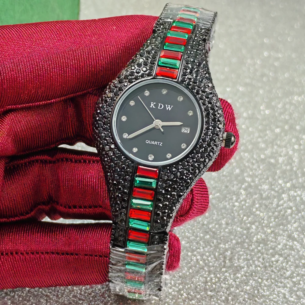 

High Quality Quartz Watch for Men Women Sliver Elegant Ice Out Full Diamond Hot Selling Creativity Hip Hop Classic Male Clock