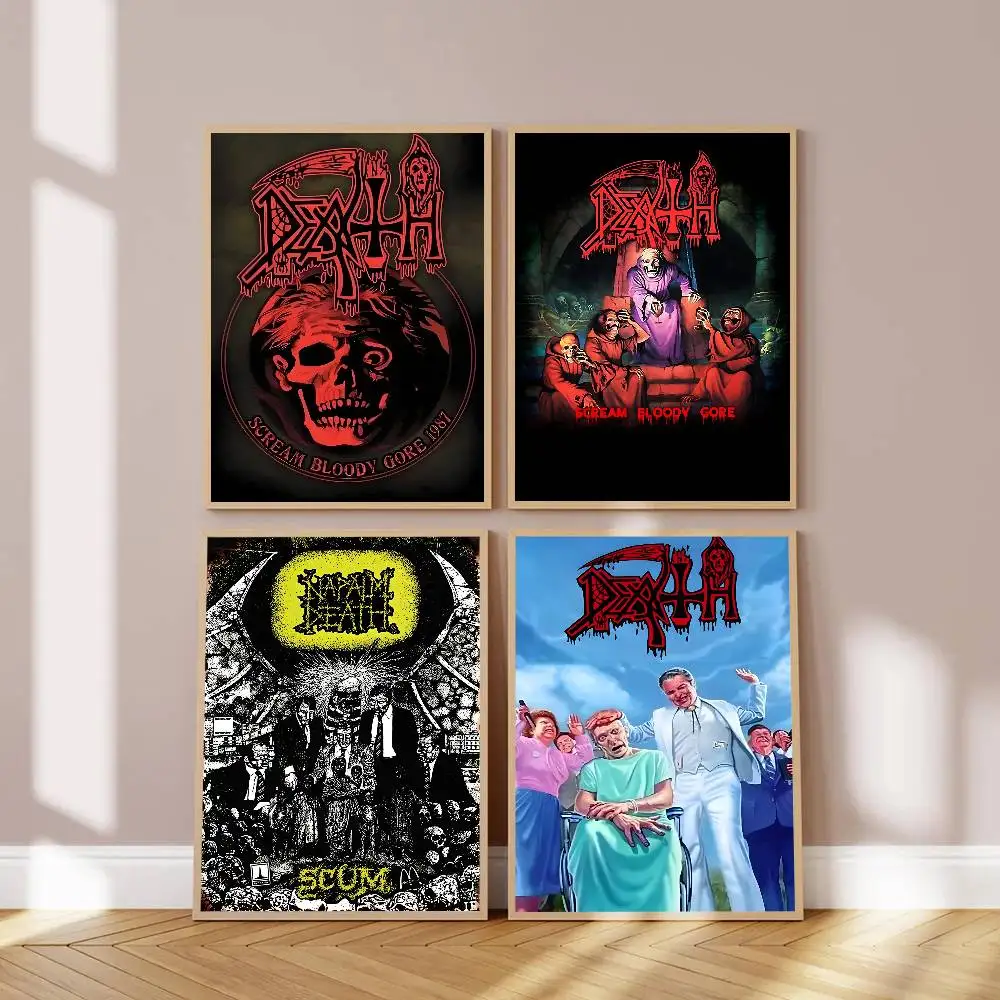 1pc Angles Old D-Deaths Mental Rock Band Poster High Quality Print Waterproof Wall Art Sticker For Bar Living Room Decor Gift