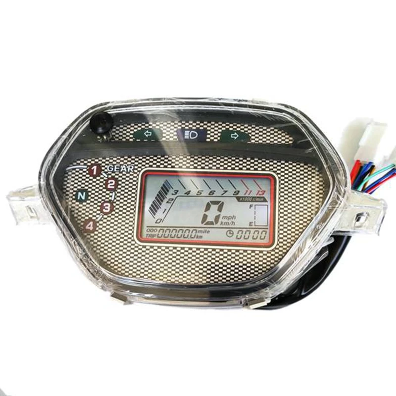 7 Colors Backlight LCD Speedometer Pnp DIGITAL METER Alpha For Honda Wave 100 Old/Ex5 Class/Wave Alpha 110 CX CD