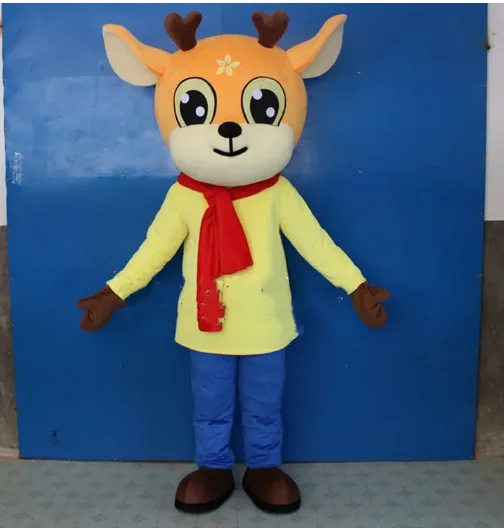 

New Adult Hot Sale LOVE Cartoon Cute Sika Deer Mascot Costume Christmas Fancy Dress Halloween Mascot Costume Free Ship