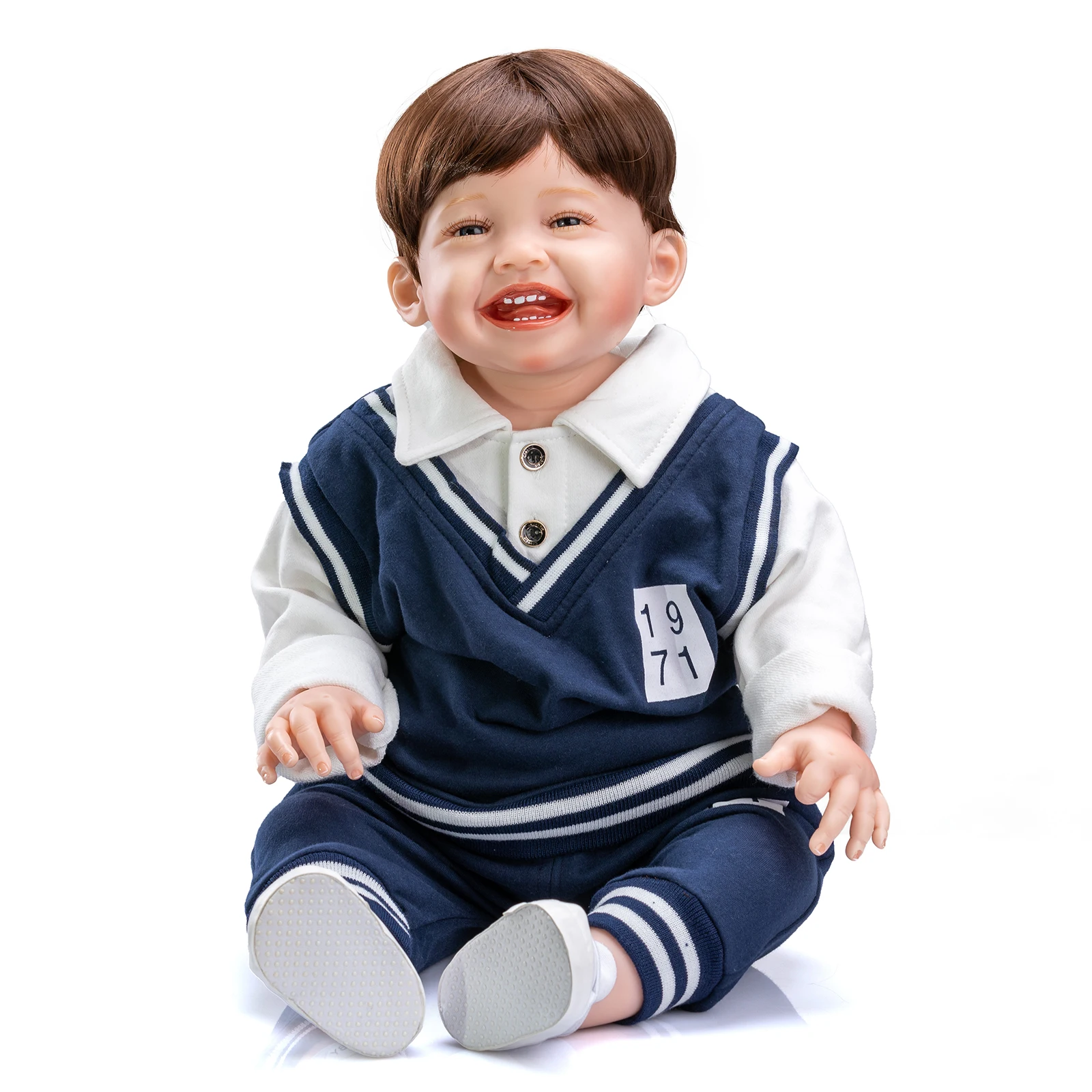 

SANDIE 68CM Art Doll Reborn Toddler Big Boy Baby Doll Handemade Popular Mila Our Happy Baby Boy Doll Collecitble